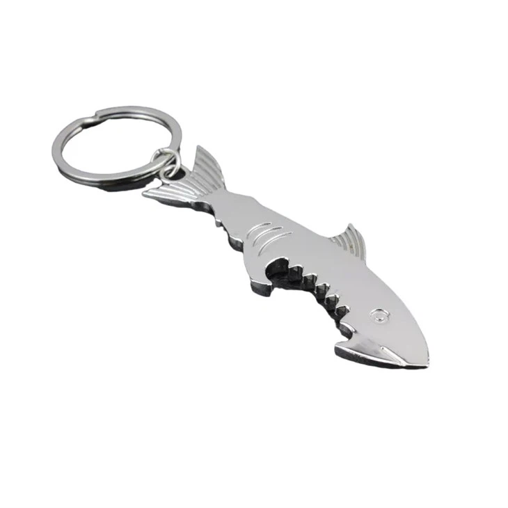 Sidabrinis žuvies butelių atidarytuvas